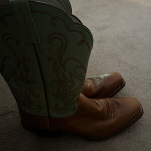 Women’s Brown and Green Western Boots